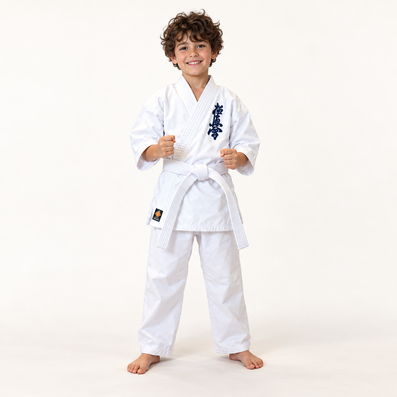KI-generierte Trageansicht: Garyu Kyokushinkai Kinder-Karate-Gi